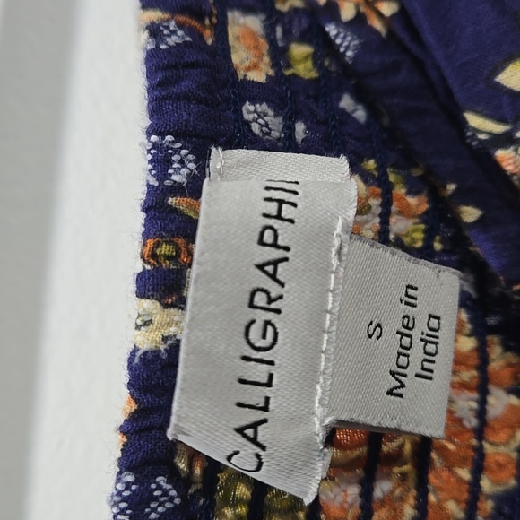 Calligraphie Anthropologie Cropped Floral Blouse Top S - Picture 4 of 6